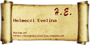 Helmeczi Evelina névjegykártya